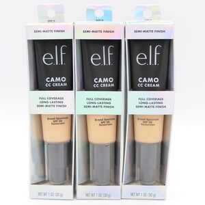 elf Camo CC Cream Light 240 W Full Coverage Semi-Matte SPF 30 3 Pack 11/26
